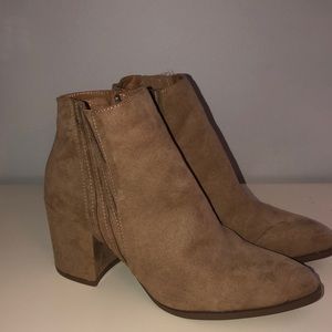 taupe booties never worn